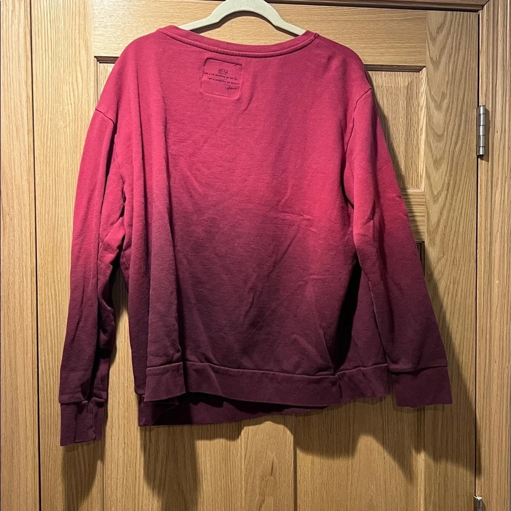 Peace Love World Red to Burgundy Ombre 